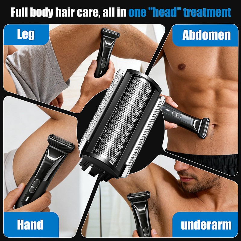 2 Packs Replacement Foil Shaver Heads Compatible with MANSCAPED The