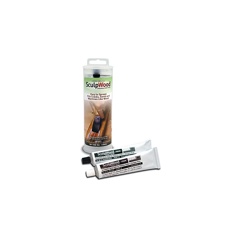 System Three SculpWood Paste Wood Epoxy Filler, 4 oz, Brown