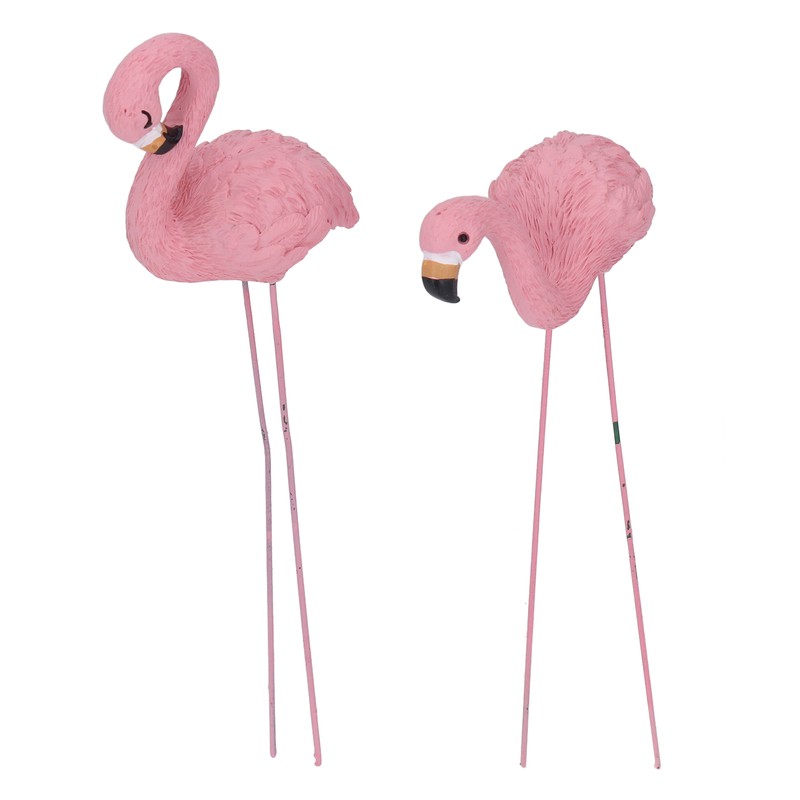 4 Pcs Pink Flamingo Garden Statue Fine Details Stylish Vivid