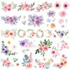 Everjoy Flowers Temporary Tattoos Stickers, Watercolor Roses, Peony, Daisy, Botanical