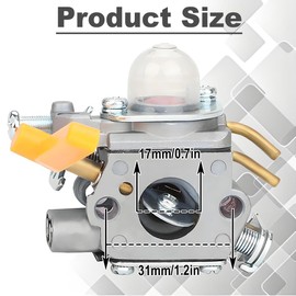 Qiuwanzia 308054077 Carburetor Kit for Ryobi BC30 CS30 SS30 TP30 S430 TP26 EX26 CS26 SS26 SX135 D3300 RY28000 RY28005 for Homelite UT33600A UT20002 UT20002A UT20003A String Trimmer Replace Parts