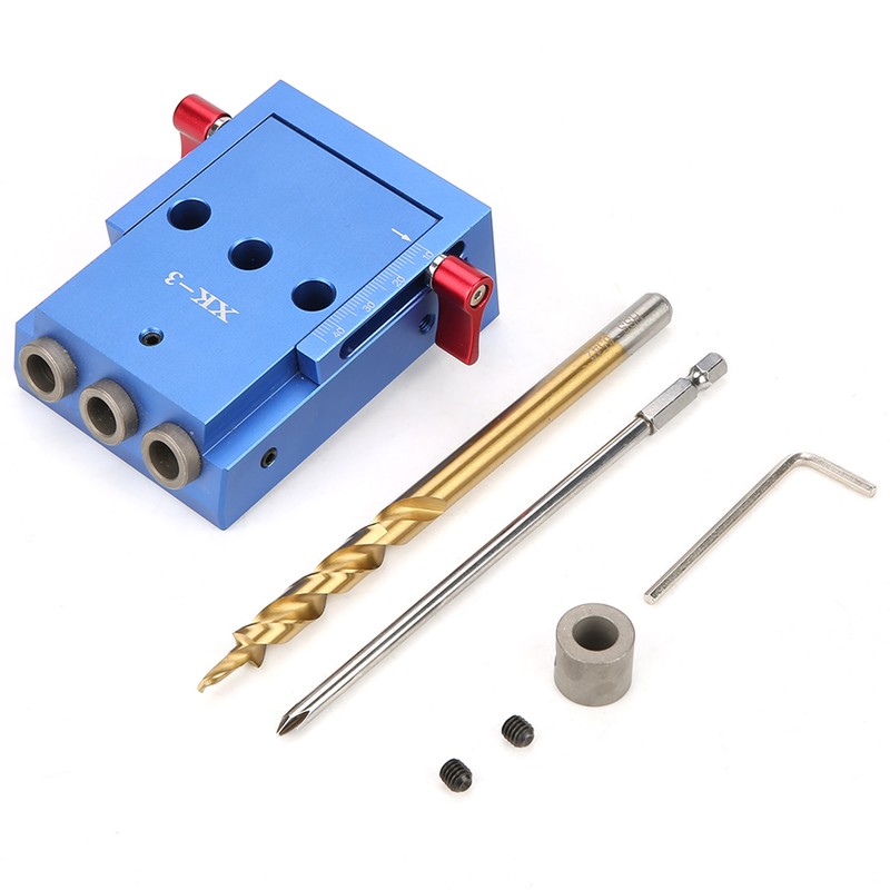 Pocket Hole Drilling Kit Woodworking Oblique Drill Guide Set Positioner