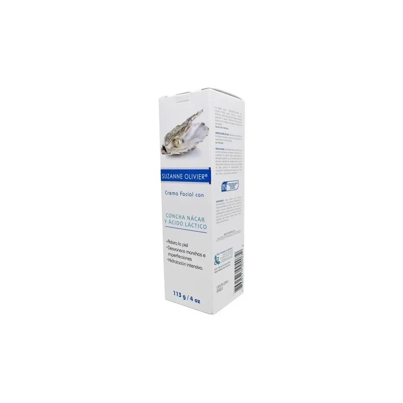 Crema Facial Concha Nácar Y Ácido Láctico Aclara Manchas 2pz