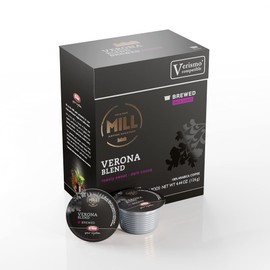 Mr & Mrs Mill Verona Blend Brewed Coffee Pods – K-fee® & Starbucks Verismo* Compatible | 72 Count (6 Boxes × 12 Pods) | 100% Arabica | Dark Roast| Single-Serve Brewed