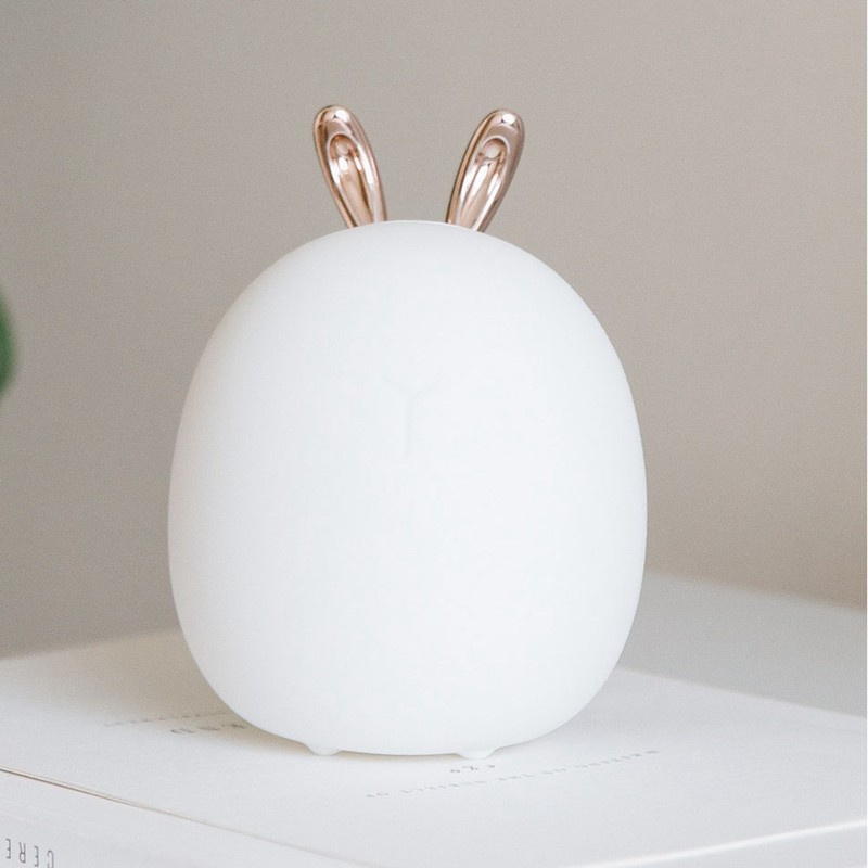 Silicone Night Light USB Rechargeable LED Light Source Cute Rabbit