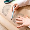Zonon 2 Pcs 6 Inch 4 Inch Plastic Protractor Math