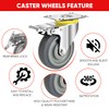 TONKI 5" Heavy Duty Quiet Caster Wheels Set (4-Pack) -
