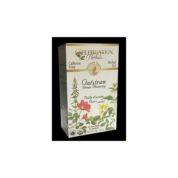 Celebration Herbals Oatstraw Green Flowering Tea (Organic) - 24 Tea Bags