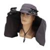Men Sun Hat Solar Powered Rechargeable Fan UPF50 Wide Brim