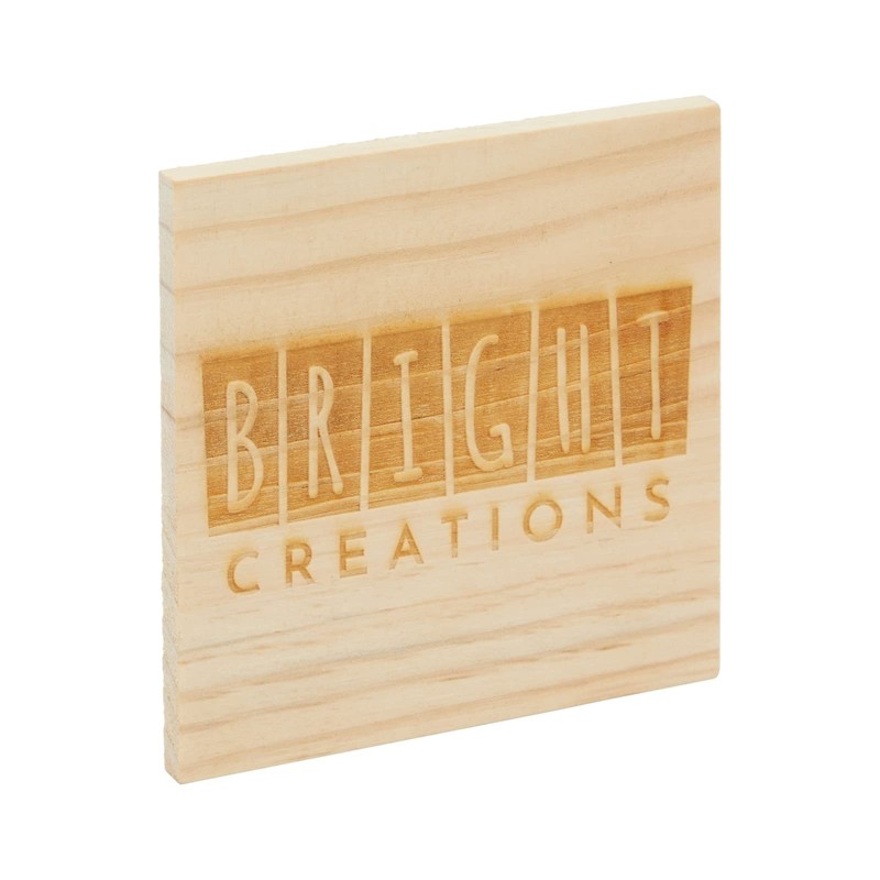 Bright Creations Unfinished Wooden Square Cutouts for Crafts, 1/4 inch