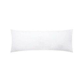 NIGHTZEN® Bolster Pillowcases - Plain Dyed Easy Care Polycotton Long Bolster Pillowcase Cover Soft Quality Blended Cotton - Maternity Orthopedic Support Pillowcase (Single 3FT, White)