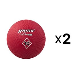 Champion Sports : Playground Ball, Nylon, 10", Red -:- Sold as 2 Packs of - 1 - / - Total of 2 Each