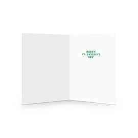 Stonehouse Collection, Cute St. Patrick’s Day Greeting Card, Little Leprechaun Sending a Friendly “Happy St. Patrick’s Day”, Adorable Irish Card, Single Card (Friendly Greeting)