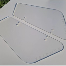 DAXCNC TRIUMPH  TR2, TR3, TR3A, TR3B 1953-1962 NEW REPLACEMENT WINDWINGS WITH LOGO