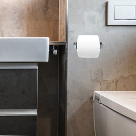 Lantelme Stainless Steel Toilet Roll Holder - Robust and Rustproof Railing Holder for Bathroom, Kitchen, Caravan and Motorhome