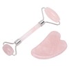 Rose Quartz Face Roller Massager Facial Lifting Tightening Roller Gua