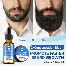 Kit Para El Crecimiento De Barba Mistysprite, 2 Unidades De