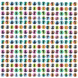 150PCS Assorted Eyes Glass Cabochon, 6mm Cabochons Glass Eyes for Crafts Glasses Dragon Eye Animals Crochet Eye for Clay Doll Making Craft DIY Findings Jewelry Making, Mixed Colors