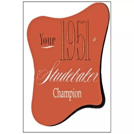 1951 Studebaker Champion | Owners Manual | Part Number 802075