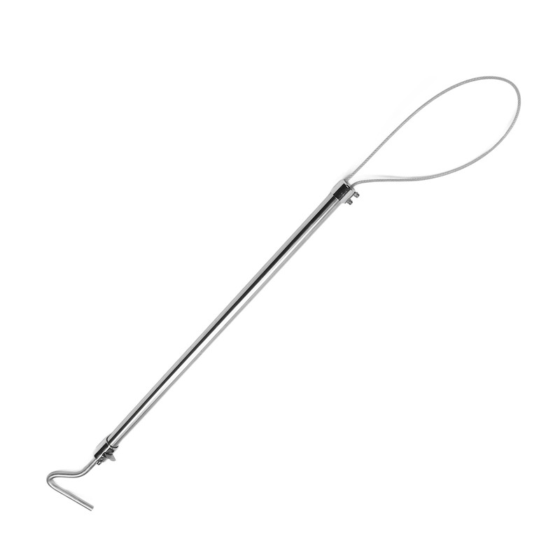 Pig Catcher Holder Stainless Steel Long Handle with Hook Animal