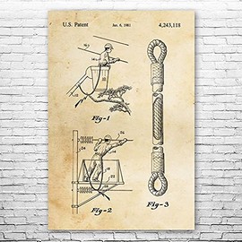 Safety Line Poster Print, Powerline Tech, Lineman Gifts, Telecom Decor, Electrical Engineer, Contractor Gift Vintage Paper (20 inch x 24 inch)