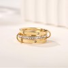 HOSICRON Gold Stackable Rings for Women Non Tarnish, 18k Gold