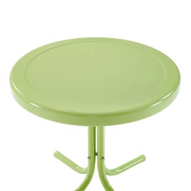 Crosley Furniture Griffith Outdoor Metal Side Table Key Lime Gloss