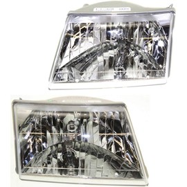 CarLights360 For 2001-2010 Mazda B2500 Headlight Assembly Driver & Passenger Side w/Bulbs-Replaces MA2502117 MA2503117