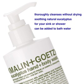 MALIN+GOETZ Eucalyptus Hand + Body Wash – natural hydrating soap,cleansing and purifying for all skin types, prevents stripping or irritation on sensitive skin. Cruelty-free. 8.5 fl oz