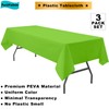 PartiPallete 3-Pack Premium Plastic Light Lime Green Tablecloth Disposable 54"