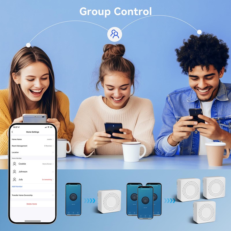 BSEED Smart Switch 4 Pack, WiFi Smart Relay Switch 250V