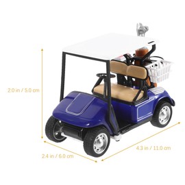 Milisten Coche De Juguete con Carrito De Golf Carrito De Juguete De Metal Adorno para Carrito De Golf Adecuado para El Hogar Dormitorio Sala De Estar Oficina Decoración De Escritorio De