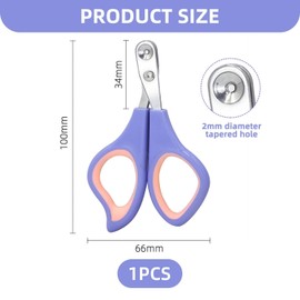 YSJCHEBS 1 Piece Cat Claw Clippers, Cat Nail Clippers, Pet Nail Clippers, Pet Nail Trimmer, Round Hole Nail Clippers, Pet Grooming Accessories