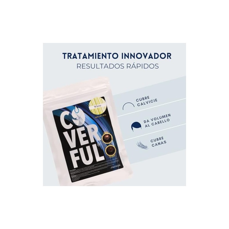 Fibra Capilar Coverful Premium 100 Gramos Para Cubrir Calvicie, Canas