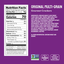 Milton's Gourmet Crackers Variety Bundle (Original Multi-Grain, Everything, Crispy Sea Salt) - Non-GMO Project Verified, Natural Ingredients, Kosher, Great for Charcuterie Boards - 8.4 Oz, Pack of 3