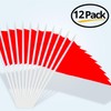 Anley Red Pennant Mini Flag 12 Pack - Hand Held