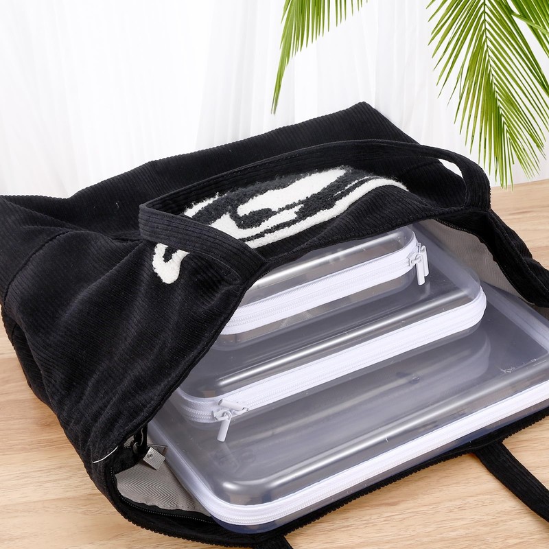 2 Pcs Clear Hard Shell Zipper Case, Portable Clear Zipper