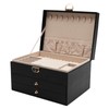 Watch Box,Lockable Watch Case,Watch Display Case with 2 Drawers for