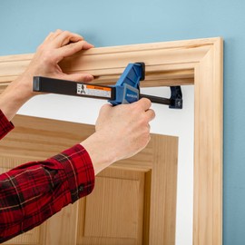 Rockler Spring-Loaded One-Handed 10” Bar Clamp – Trigger Clamp leaves other Hand Free to Position Parts – Pistol Grip Woodworking Clamps Closes Jaws for one-handed clamping – Nylon Quick Clamps
