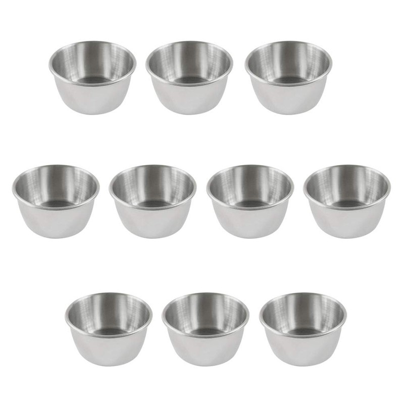 UPKOCH 10 x Stainless Steel Sauce Cups