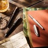 Colibri Equinox Fountain Pen - Brushed Black Steel and Rose