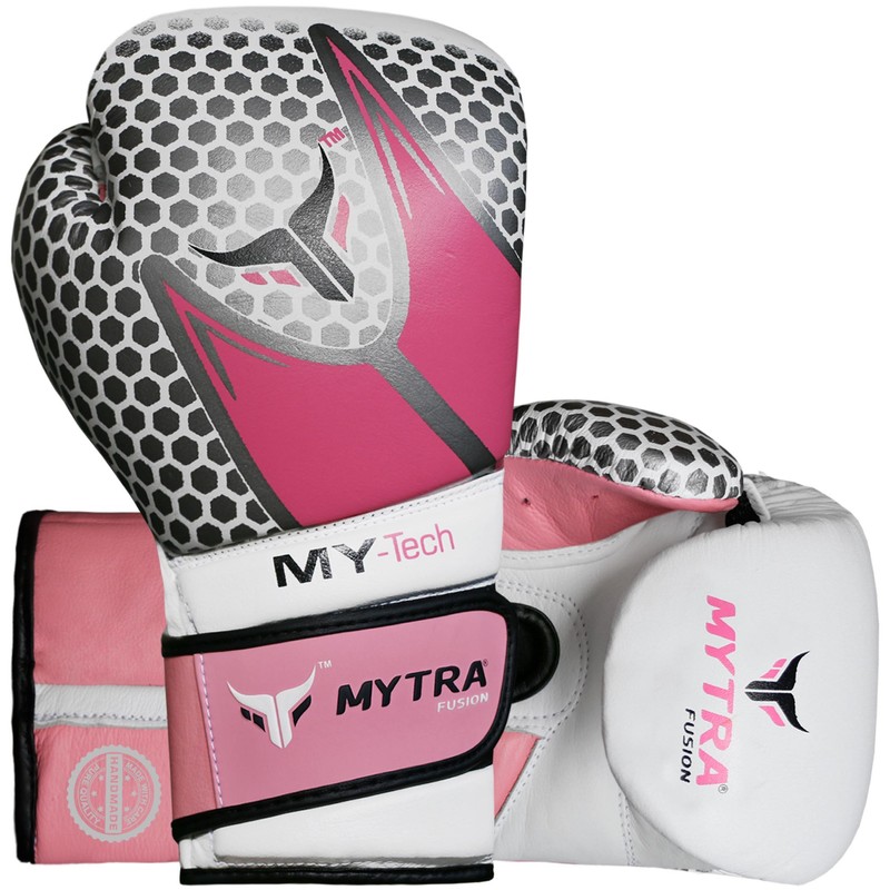 Mytra Fusion MY TECH Boxing Gloves Synthetic Leather SL1 (Pink,