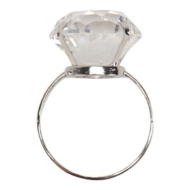 HOLIDYOYO Giant Engagement Ring Prop Crystal Diamond Ring Prop for Wedding Christmas Decor