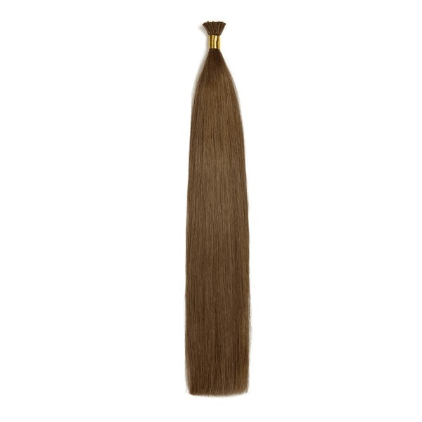 cliphair Remy Royale I-Tips - Light/Chestnut Brown Hair Extensions (#6), 20" (50g)