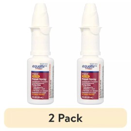 Equate Original No Drip Nasal Spray Maximum Strength Pump Mist 1 Fl Oz FREE SHIP - Pack Of 2