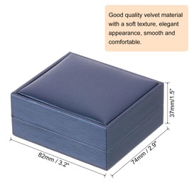 uxcell Leather Necklace Pendant Box Necklace Box for Jewelry Gifts, Vintage Pendant Storage Display Case Gift Boxes for Weddings Proposals Engagement Anniversaries Gifts, Blue