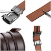 BOSTANTEN Men's Leather Ratchet Dress Belt with Automatic Sliding Buckle