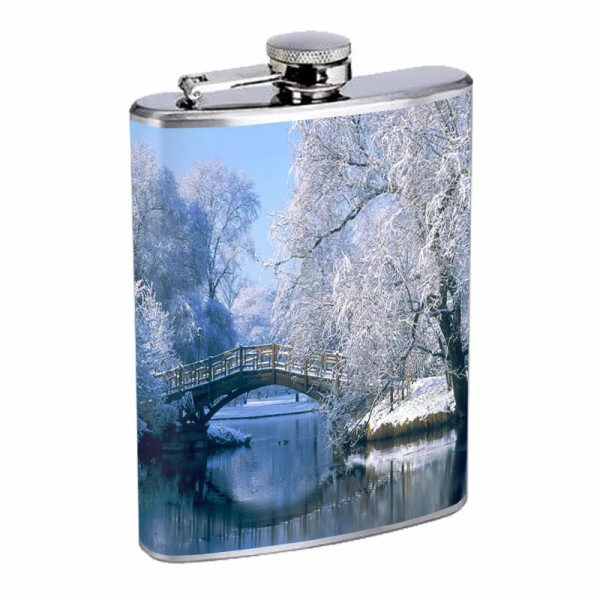 Winter D3 8oz Stainless Steel Hip Flask