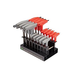 18 Pc SAE & Metric T-Handle Ball End Hex Key Set New 90 Day Warranty