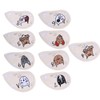 9PCS PU Leather Embroidery Waterproof Golf Putter Head Cover Iron